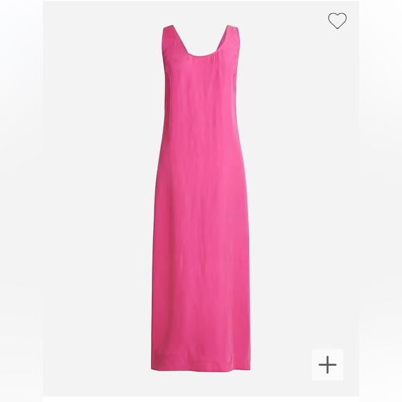 J. Crew Fuchsia Scoopneck Cupro Slip Dress - Picture 2 of 14